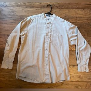 Men’s Collarless Button-down